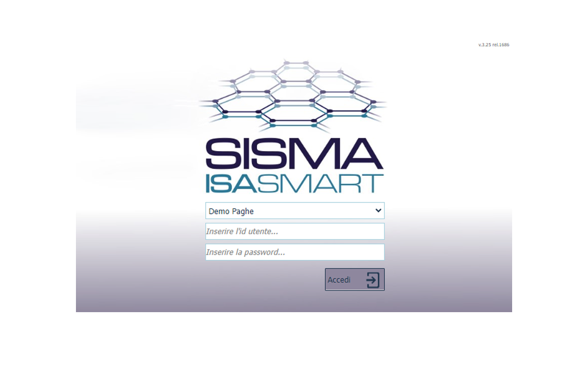 Schermata di login del software per la gestione delle risorse umane